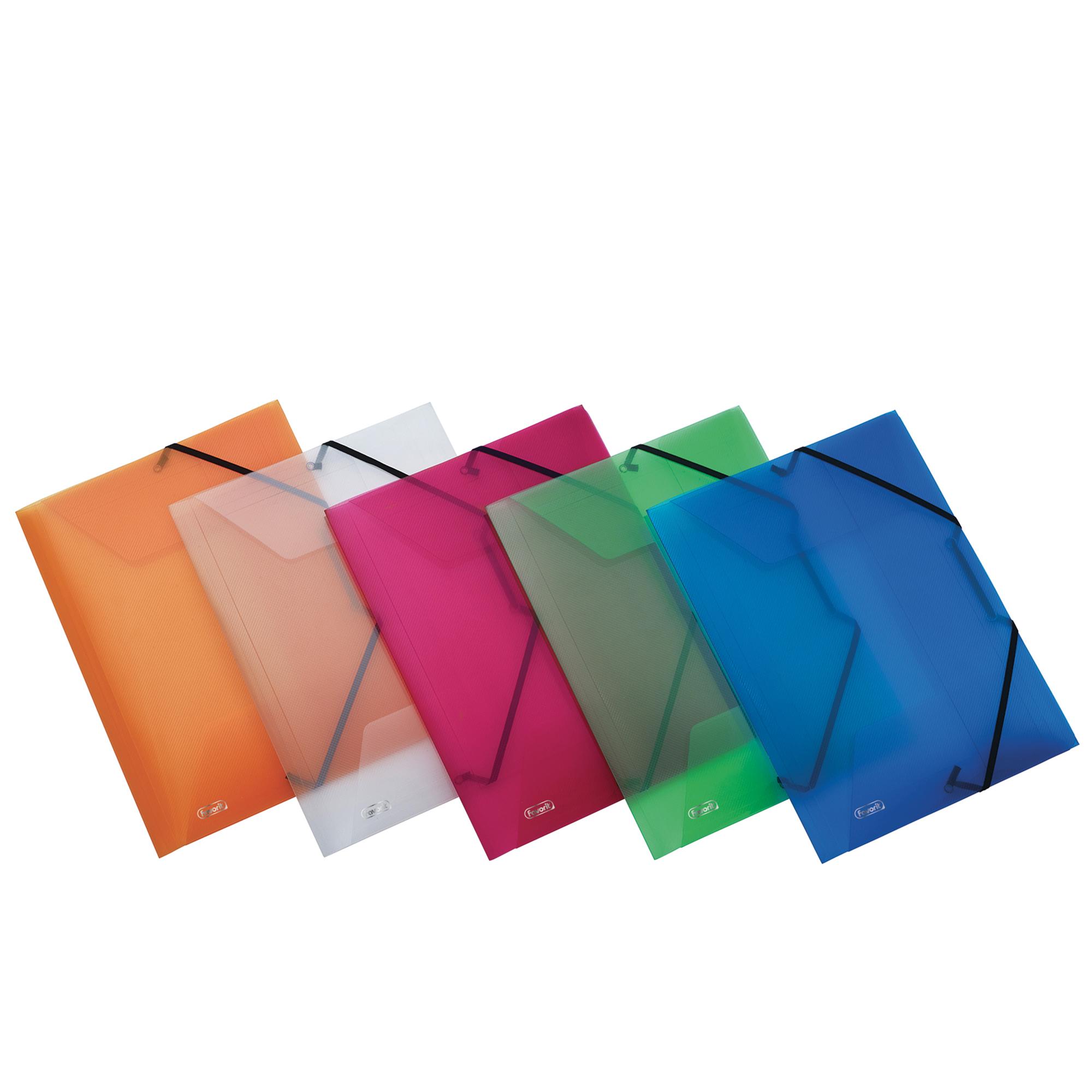 Cartella 3L con elastico Lumina - 22 x 30cm - colori assortiti - D0/3 - Favorit