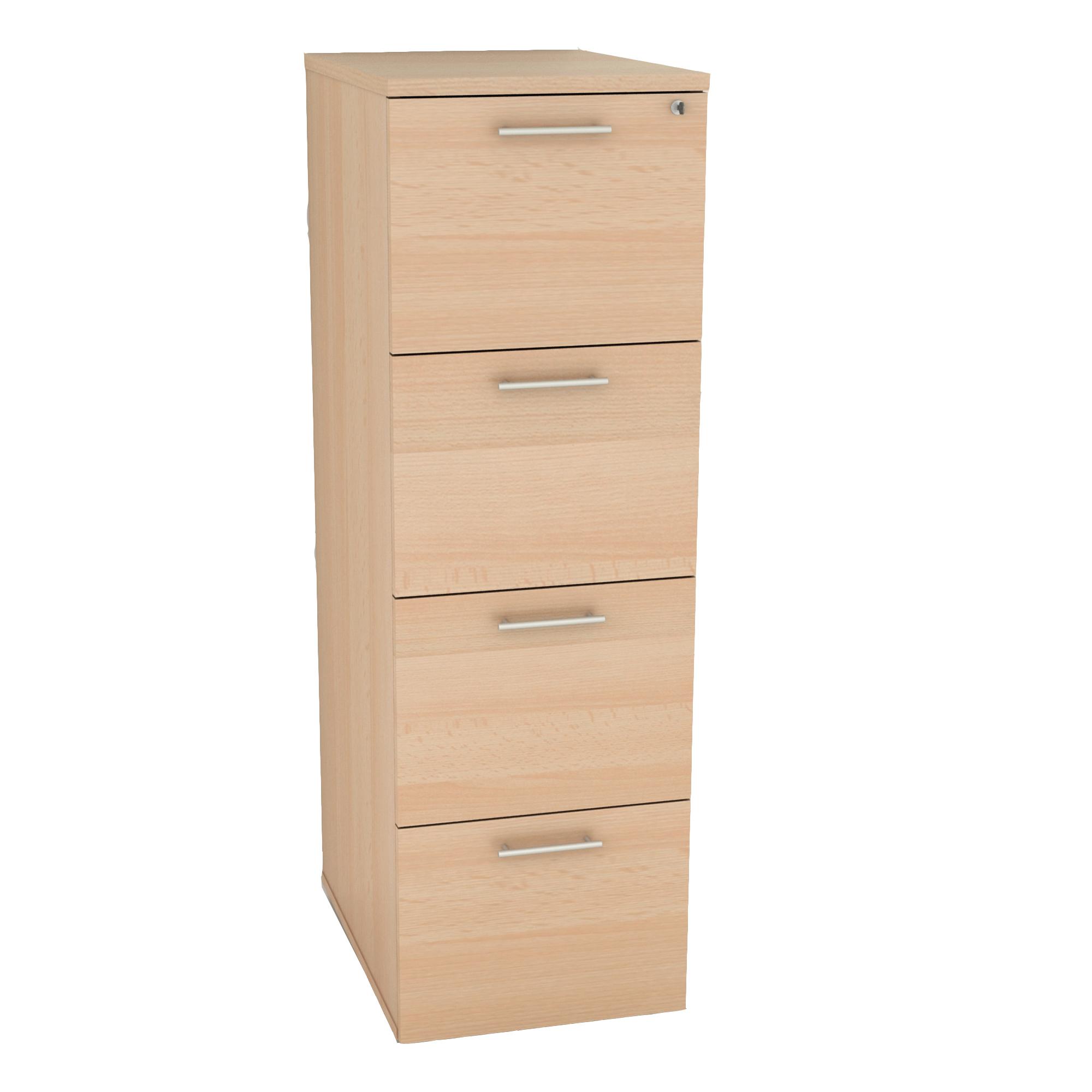 Classificatore - 4 cassetti - 49 x 55 x 141,2 cm - faggio