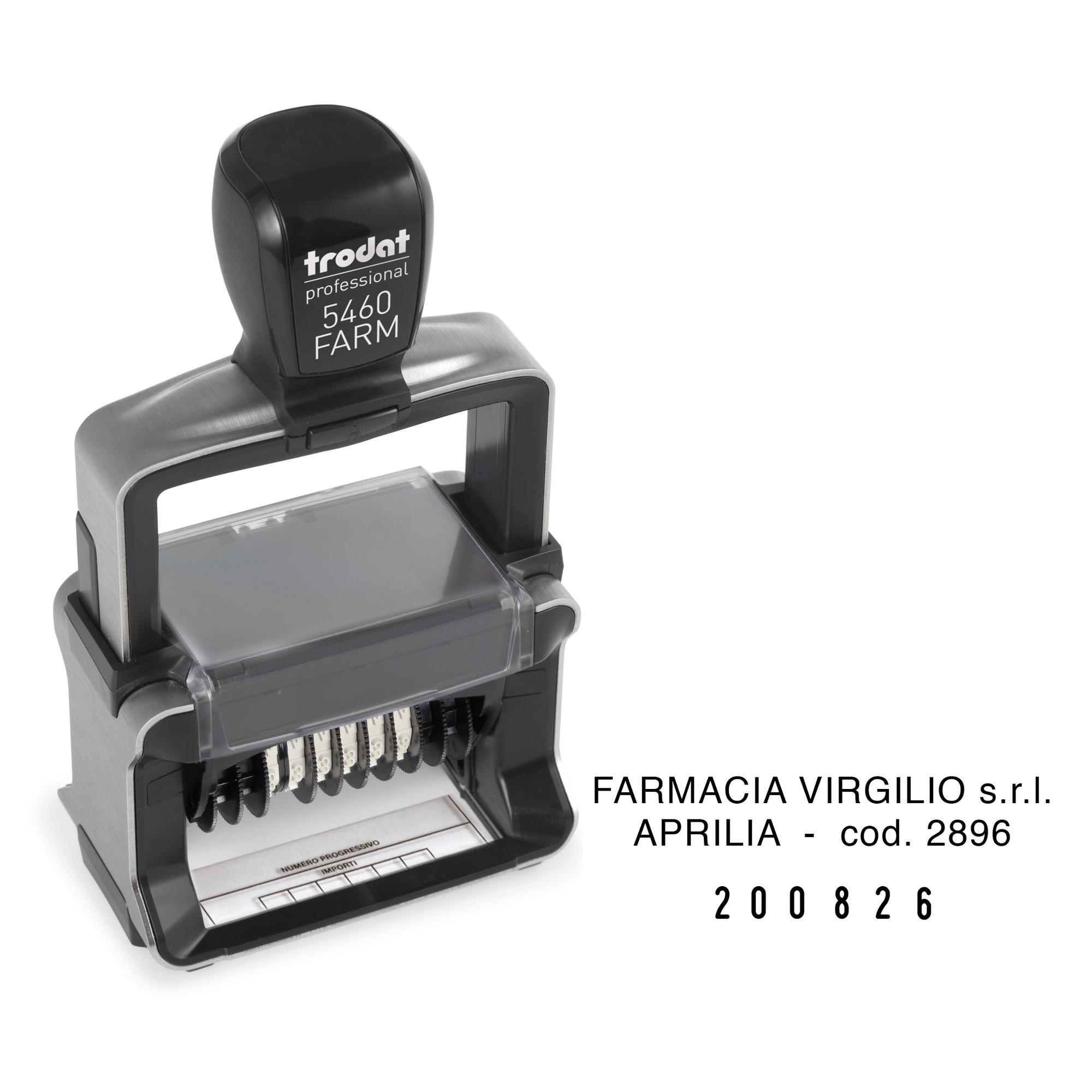 DATARIO CON PIASTRA 5460/FARM 6 BANDE DI NUMERI …