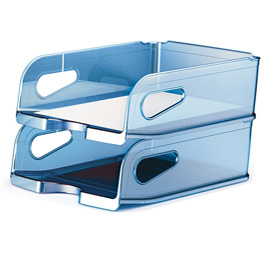 Vaschetta portacorrispondenza - Maxi - 34,5 x 27,8 x 11 cm - azzurro - Arda