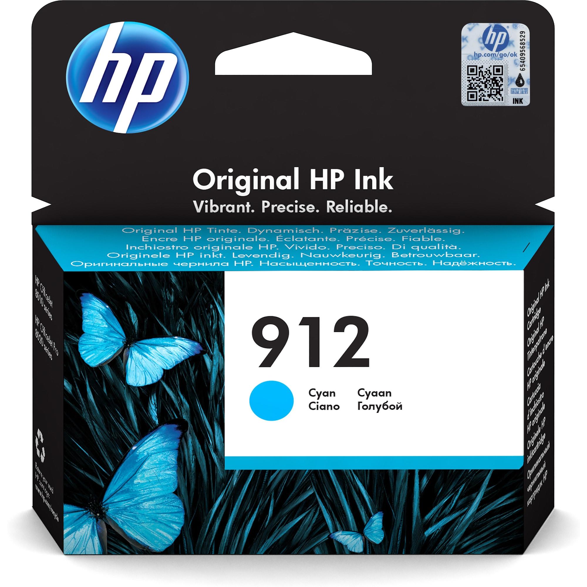 HP 912 3YL77AE CARTUCCA ORIGINALE CIANO 315 PAGINE COMPATIBILE CON STAMPANTI A GETTO DI INCHIOSTRO OFFICEJET PRO SERIE 8010 E 8020