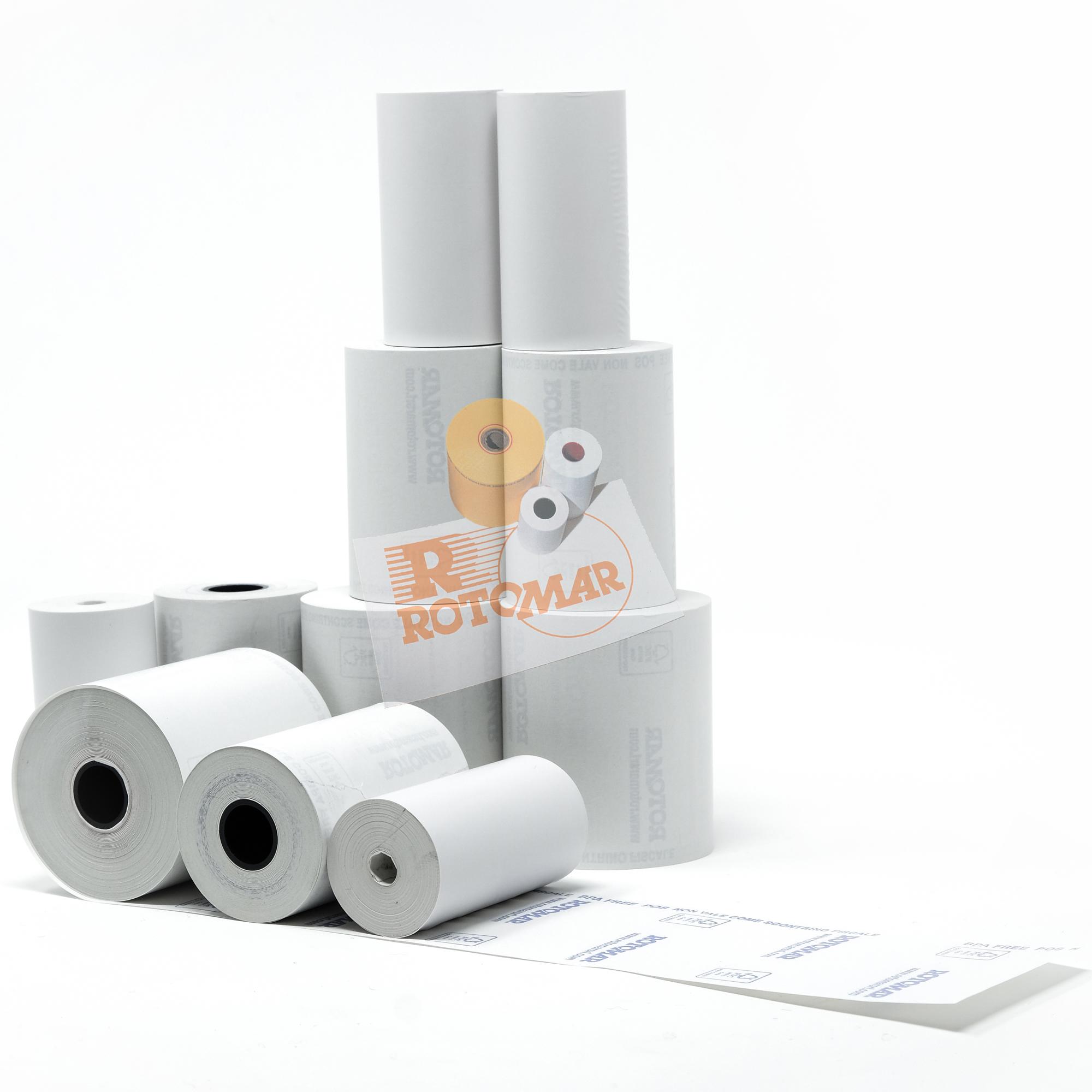 ROTOMAR ROTOLI IN CARTA TERMICA X POS E CARTE DI CREDITO MM57X18MT ANIMA 12 mm CONF 10 Pz.