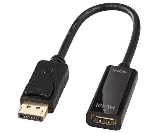 Lindy - Adattatore video - DisplayPort maschio a HDMI femmina - nero - supporto 4K