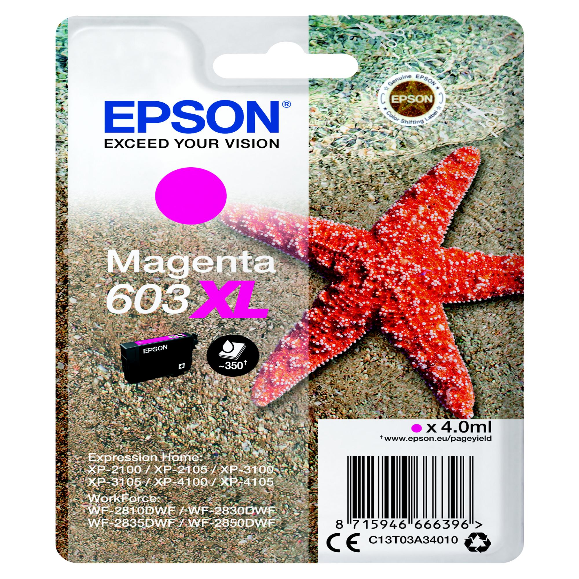 Epson - Cartuccia ink - 603XL - magenta - C13T03A34010 - 350 pag