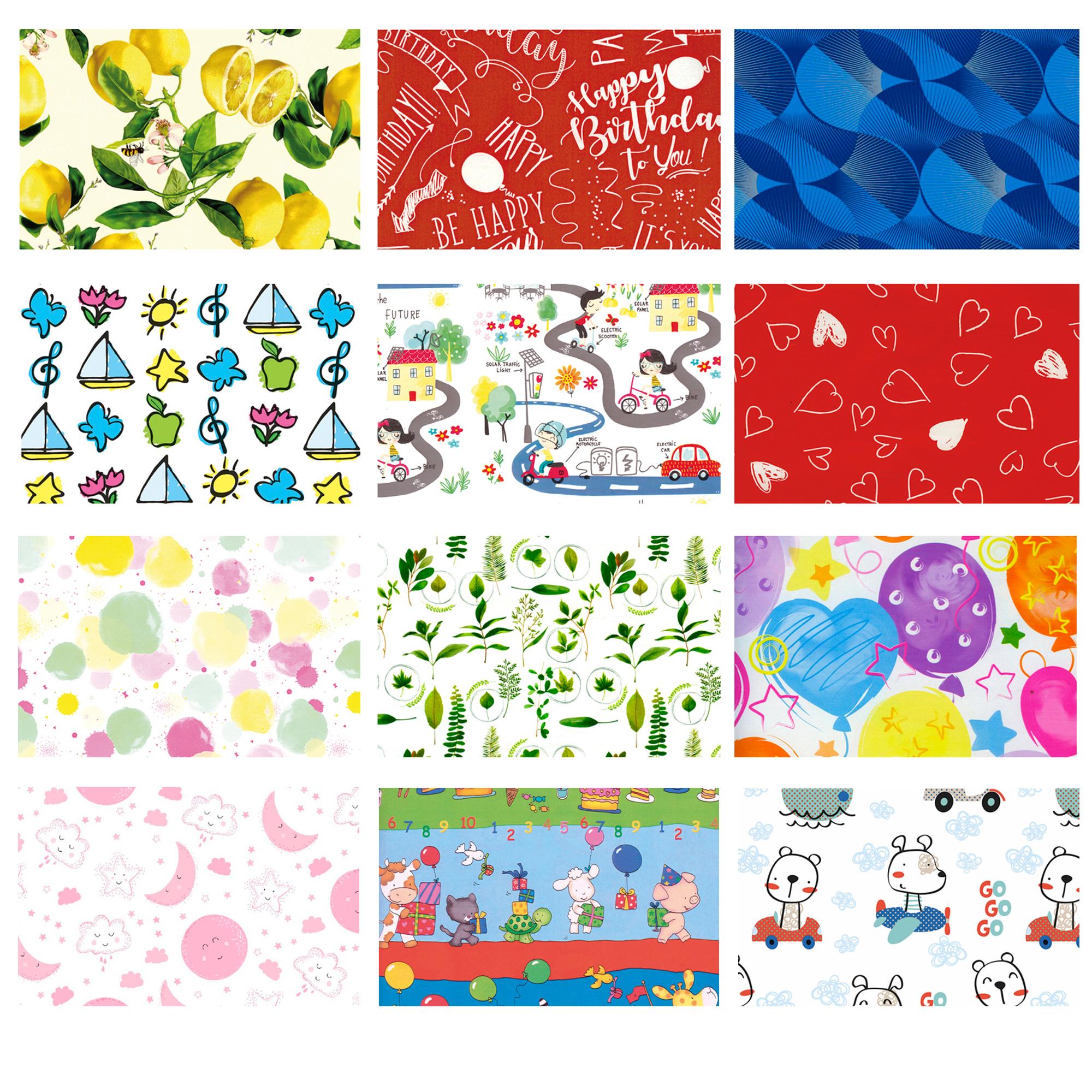 Carta regalo - 2 mt x 70 cm - fantasie assortite - Rex Sadoch - espositore 50 rotoli