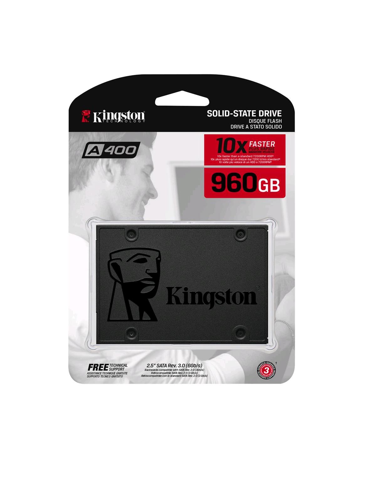 Kingston A400 - SSD - 960 GB - interno - 2.5" - SATA 6Gb/s