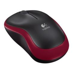 Logitech M185 - Mouse - ottica - senza fili - 2.4 GHz - ricevitore wireless USB - rosso