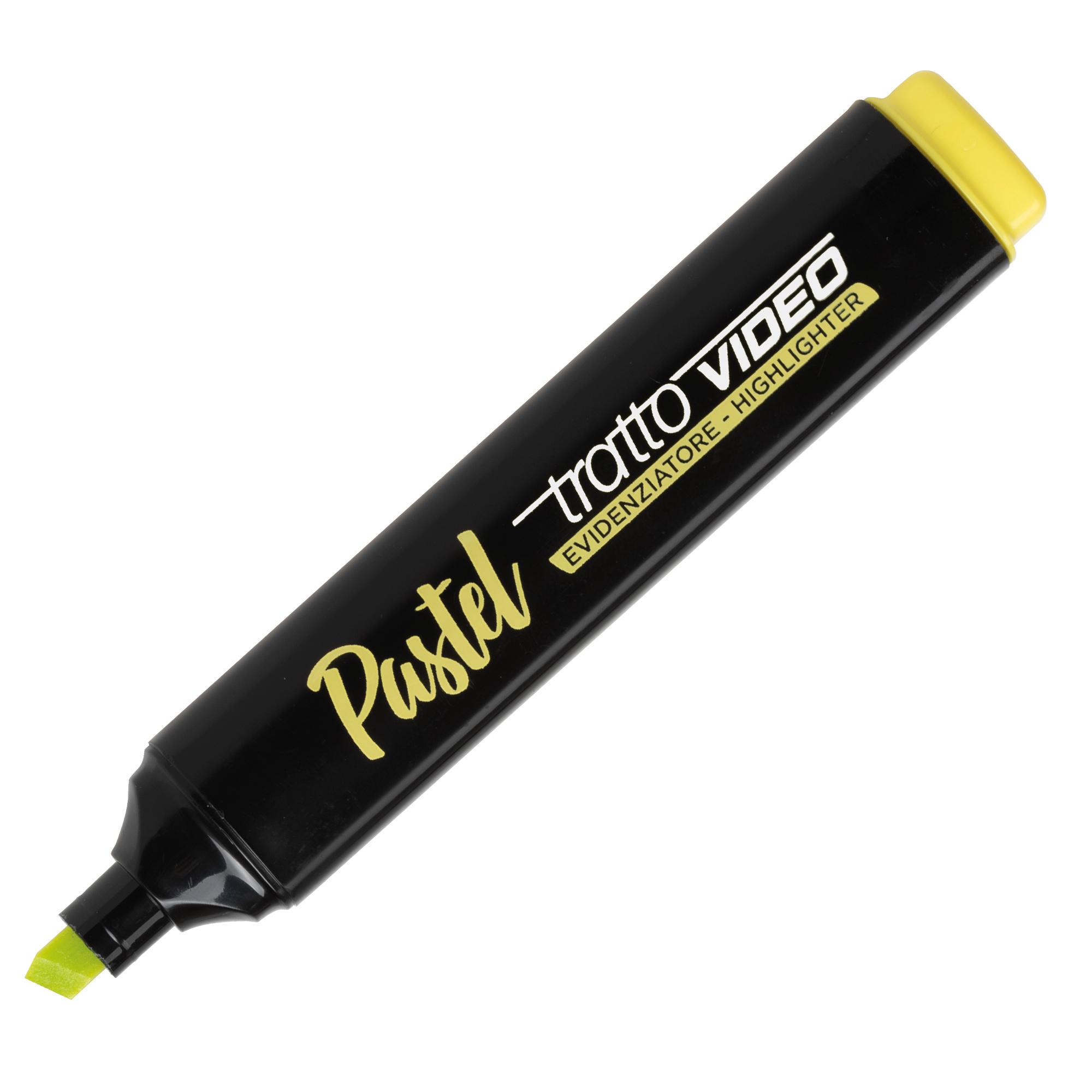 Evidenziatore Tratto Video Pastel giallo