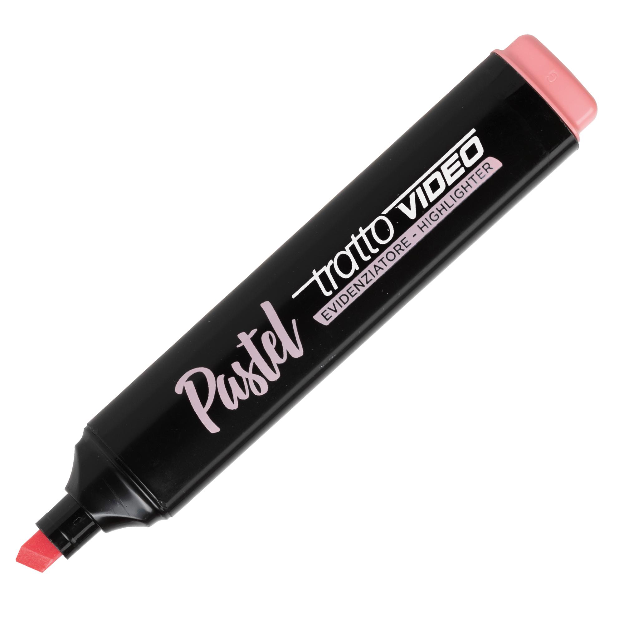 TRATTO VIDEO PASTEL EVIDENZIATORI COL. ROSA POMPELMO CONF 12 Pz.