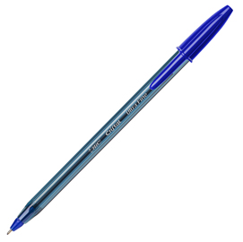 Penna a sfera con cappuccio Cristal Exact - punta 0,7 mm - blu - Bic - scatola 20 pezzi