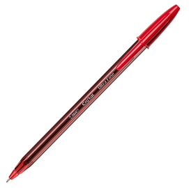 Penna a sfera con cappuccio Cristal Exact - punta 0,7 mm - rosso - Bic - scatola 20 pezzi