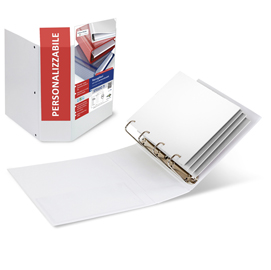 SEI STELVIO TI - Raccoglitore ad anelli - larghezza dorsale 130 mm - per 220 x 300 mm - bianco