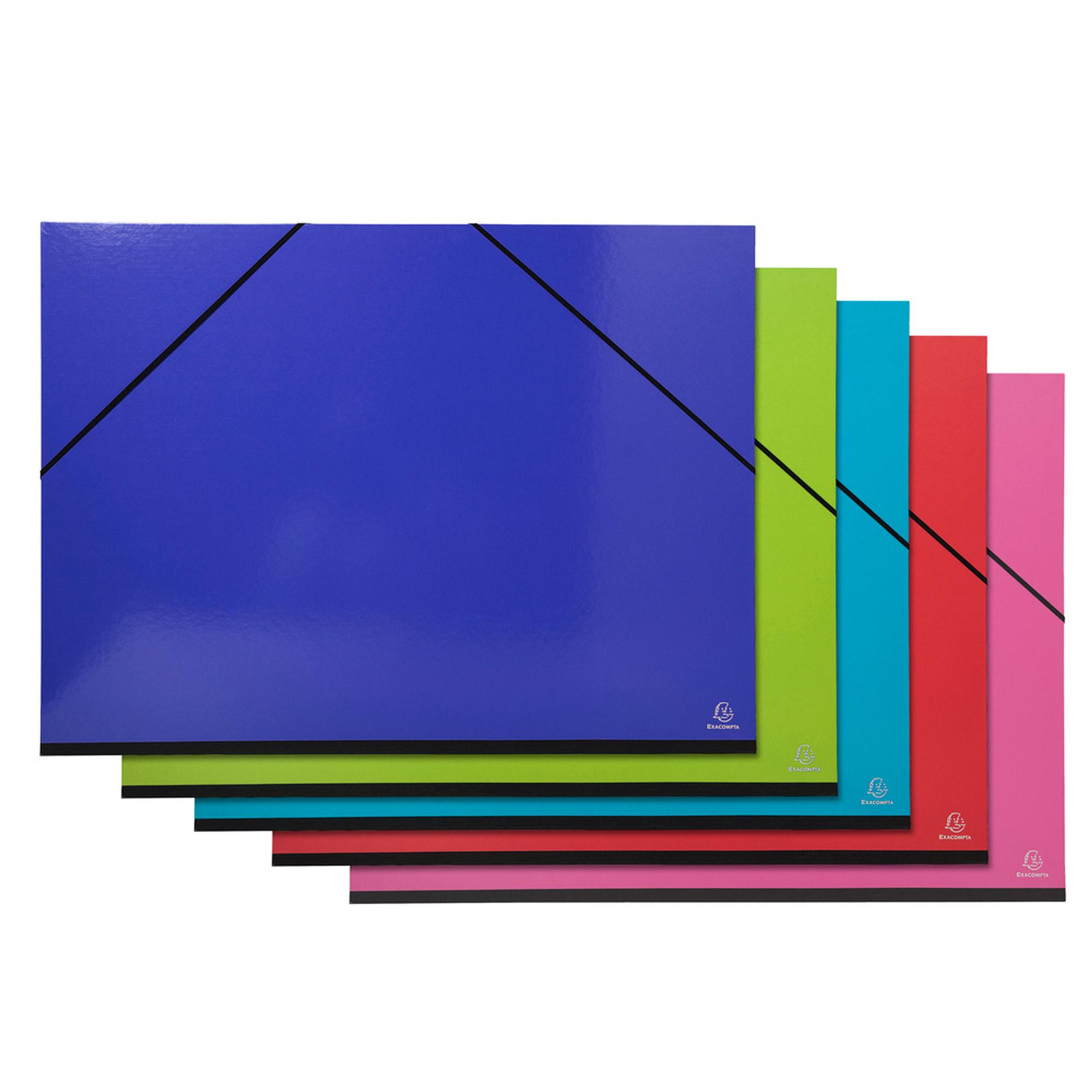 Cartella porta disegni con elastico angolare Iderama - 50 x 65 cm - cartoncino plastificato - colori assortiti - Exacompta