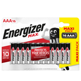 Pila ministilo AAA - 1,5V - Max alcalina - Energizer - astuccio 16 pezzi