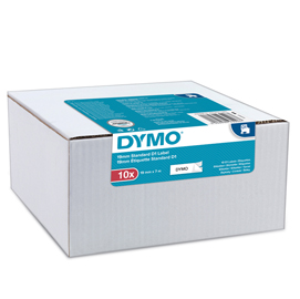 Nastro D1 standard 458030 - 19 mm x 7 mt - PL - nero/bianco - Dymo - value pack 10 pezzi