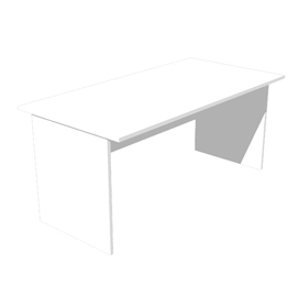 Scrivania Easy - lineare - 120 x 80 x 72 cm - bianco