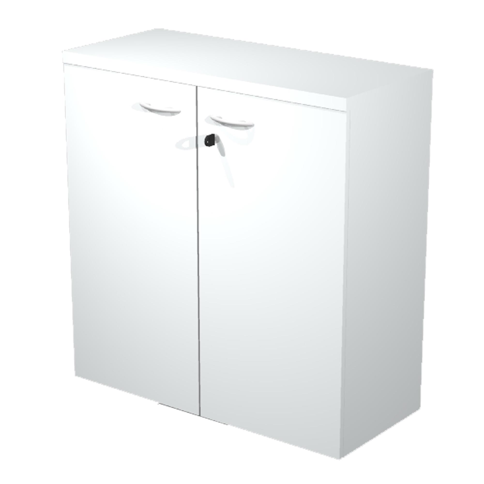 Armadio modulare - basso a 2 ante battenti - 90 x 44 x 85 cm - bianco