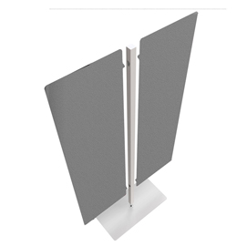 Piantana Moody - a 2 pannelli - H 160 cm - grigio