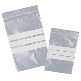 Sacchetti zip - con bande scrivibili e foro - 6 x 8 cm - 50 micron - PE - Viva - conf. 100 pezzi