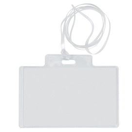 Portanome Pass 3EC - con cordoncino trasparente - 9,5 x 6 cm - PVC - Sei Rota - conf. 10 pezzi