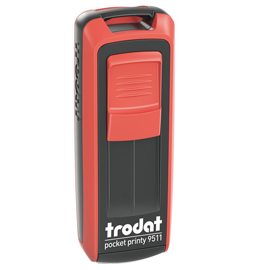 POCKET PRINTY 9511 (NERO/ROSSO FUOCO) CARTUCCIA NERA DIMENSIONI PIASTRA 38X14