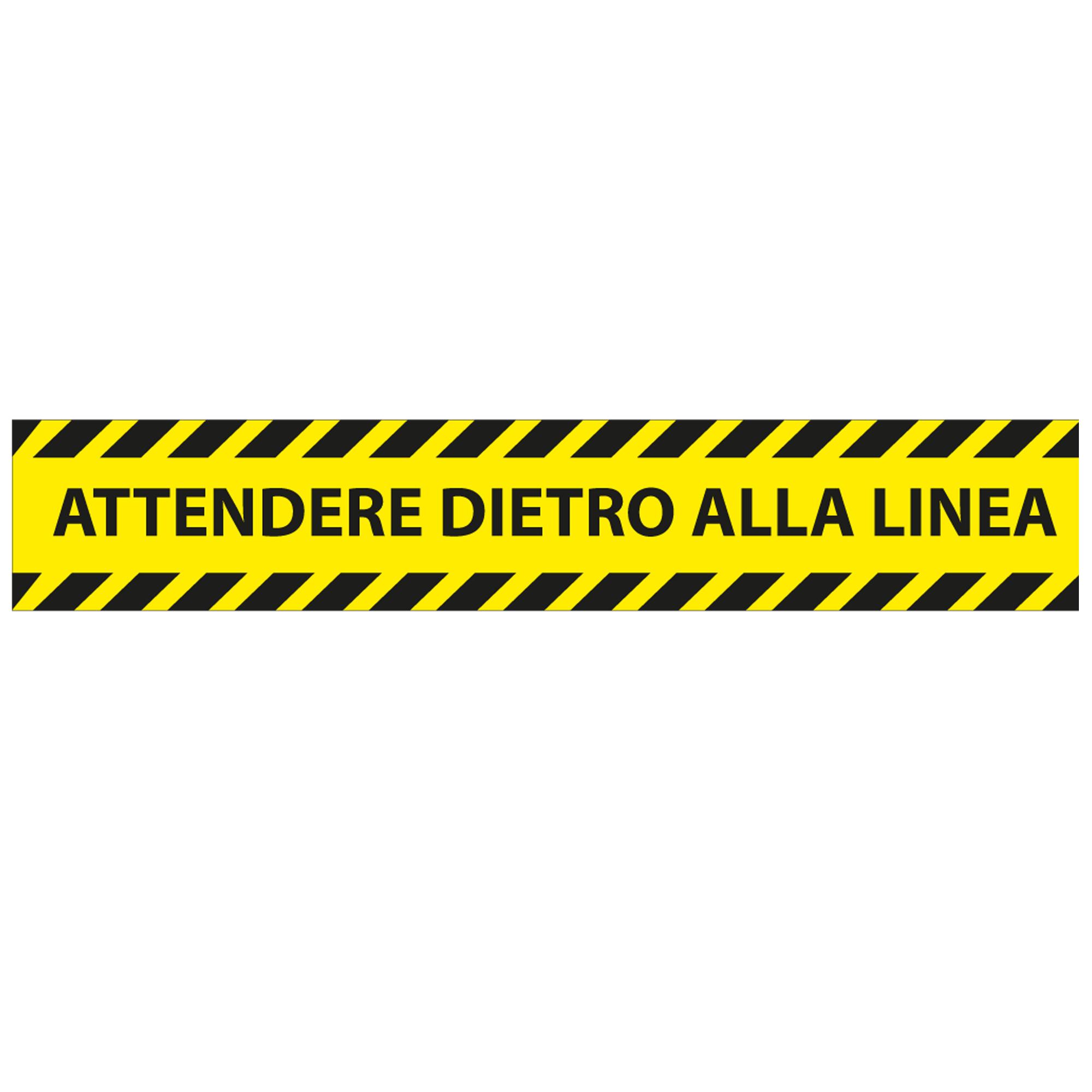 Adesivo da terra - "attendere dietro alla linea" …