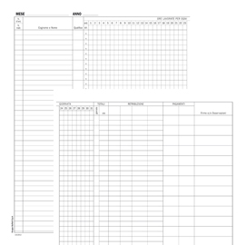 Registro presenze mensili - 48 pagine - 31 x 24,5 cm - DU131301200 - Data Ufficio