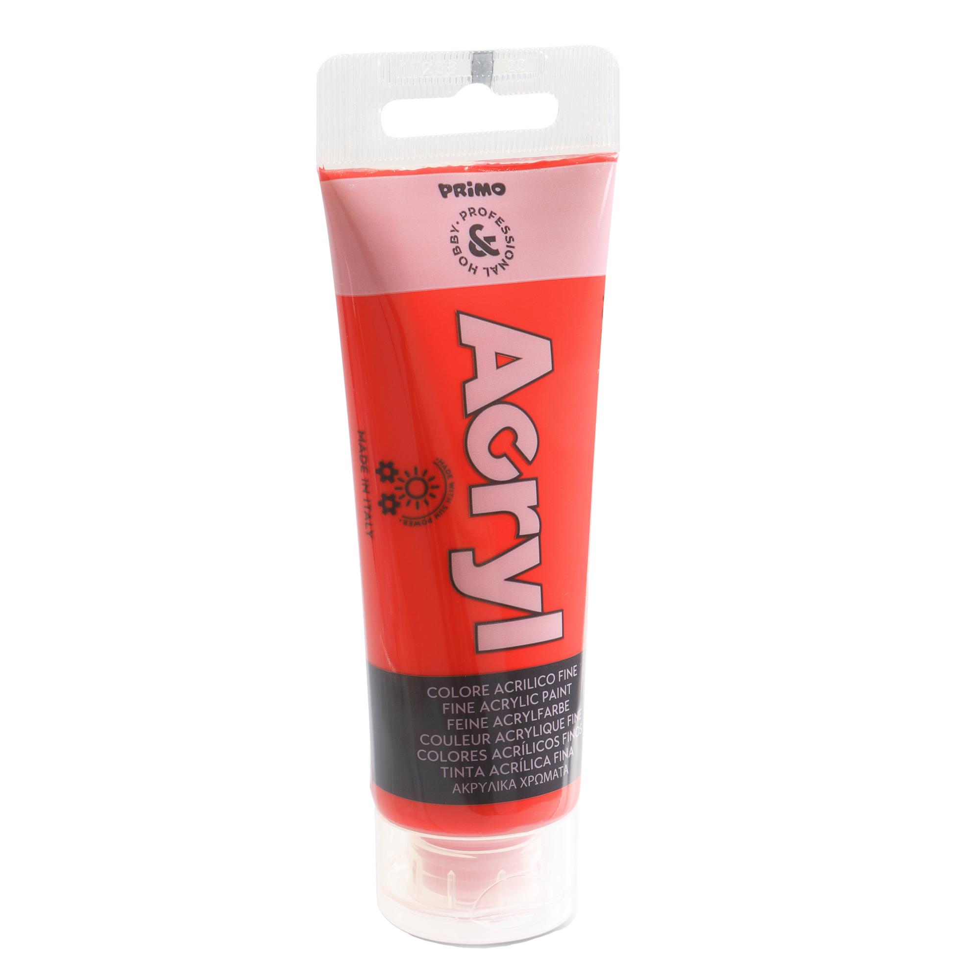 Primo TEMPERA TUBO ACRILICO COL. ROSSO VERMIGLIO 75 ML