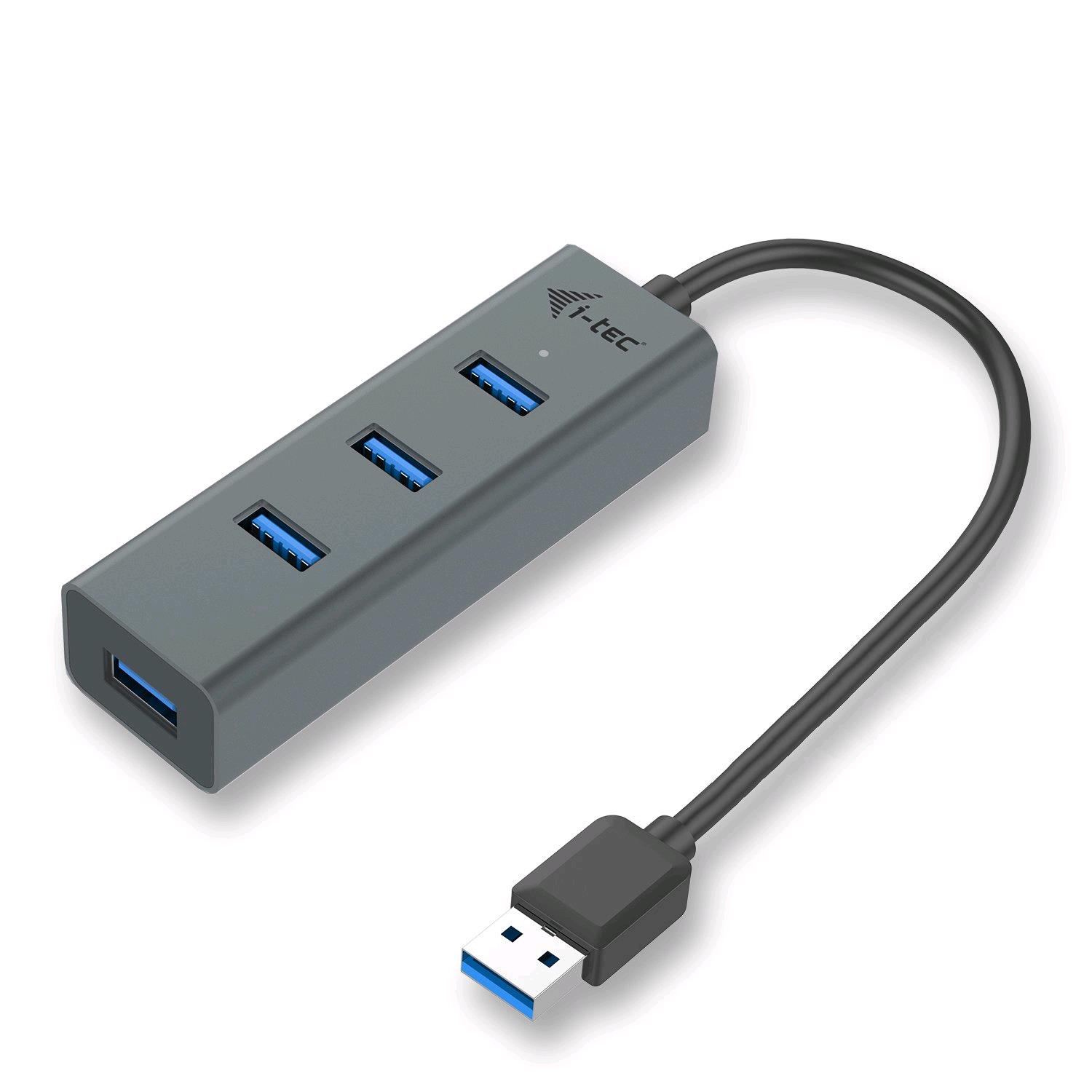 i-Tec USB 3.0 Metal Passive HUB - Hub - 4 x SuperSpeed USB 3.0 - desktop