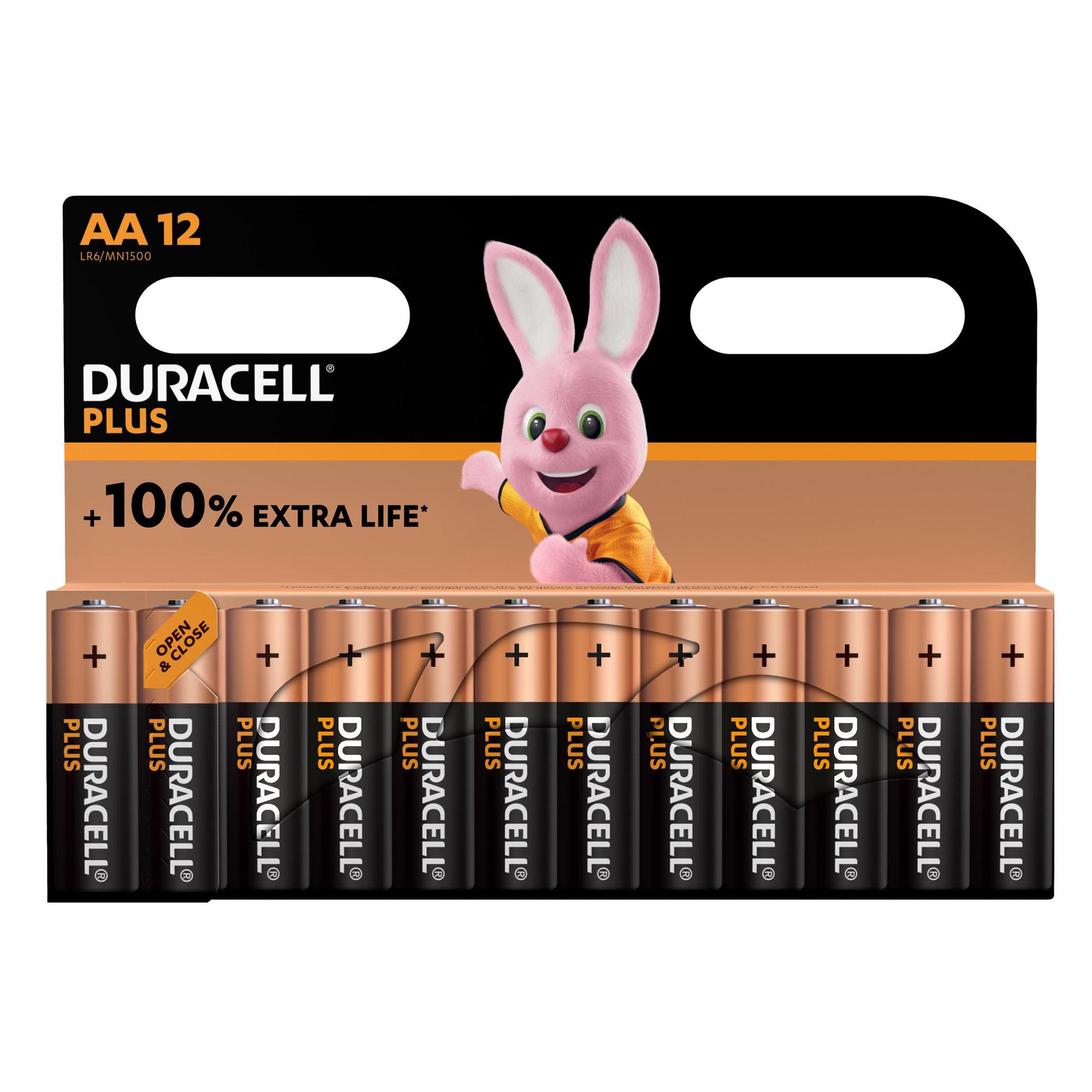DURACELL PLUS POWER BATTERIE STILO AA ALCALINA 1.5V CONF DA 12 Pz.