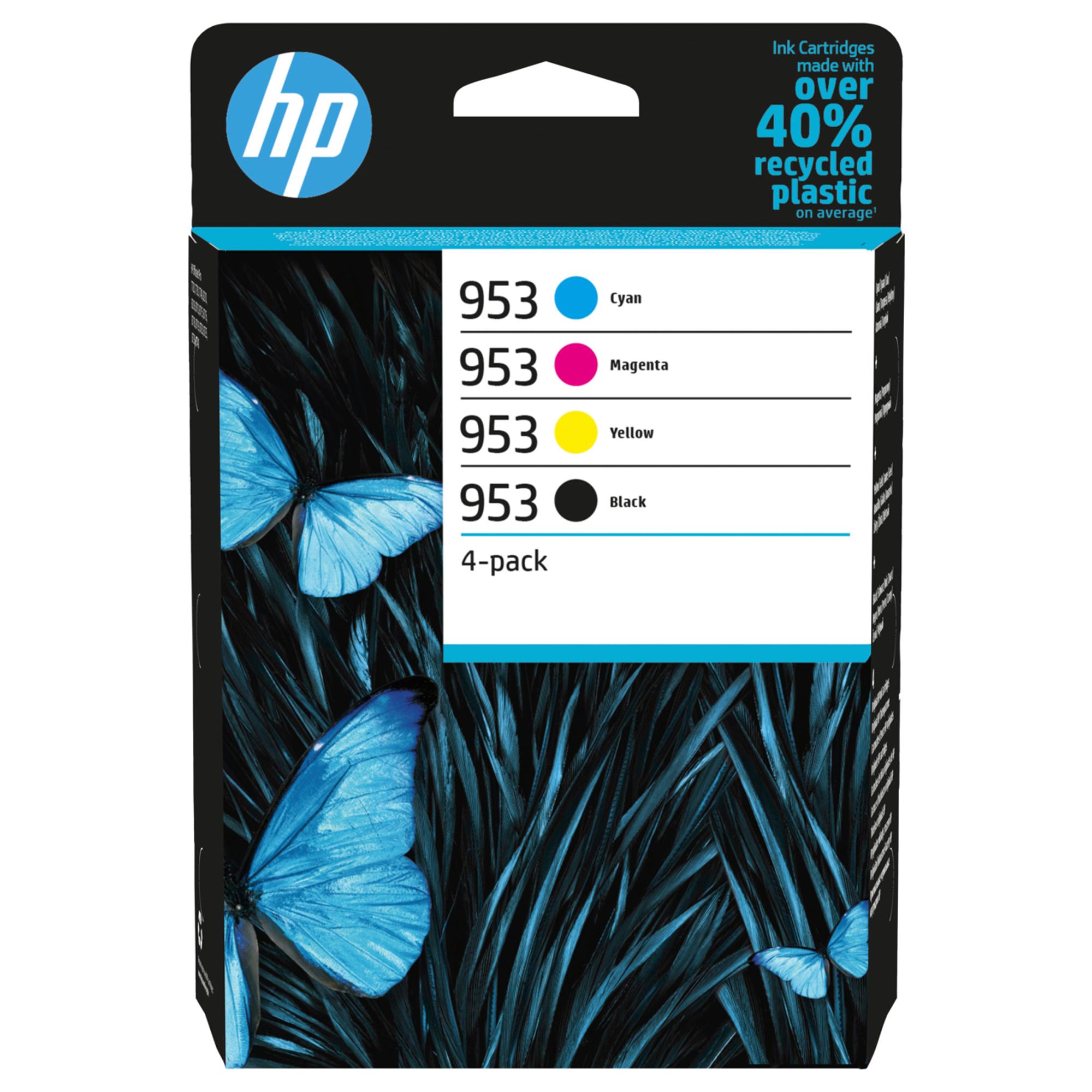 HP 953 - Confezione da 4 - nero, giallo, ciano, magenta - originale - cartuccia d'inchiostro - per Officejet Pro 7740, 7740 Wide Format, 8210, 8216, 8218, 8710, 8715, 8720, 8725, 8730, 8740