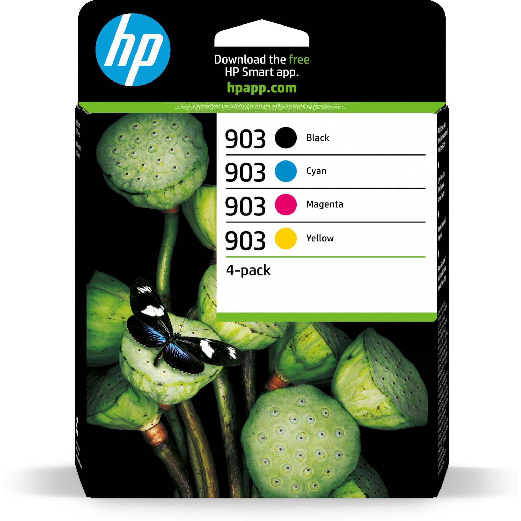 HP 903 - Confezione da 4 - nero, giallo, ciano, magenta - originale - cartuccia d'inchiostro - per Officejet 69XX; Officejet Pro 69XX