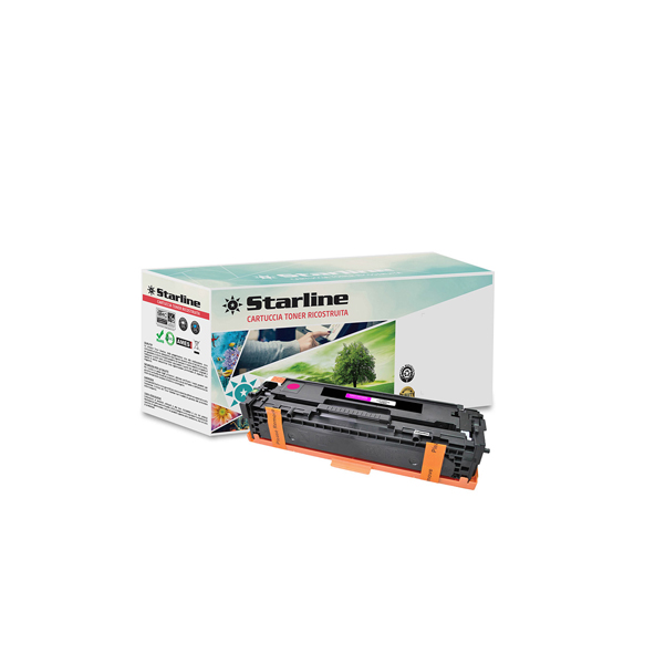 Starline - Toner Ricostruito - per HP 128A- Magenta - CE323A - 1.300 pag