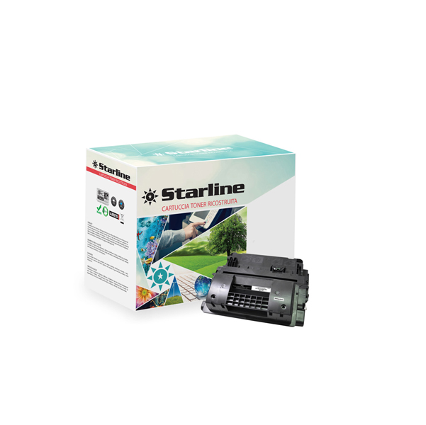 Starline - Toner Ricostruito - per HP 90X - Nero - CE390X - 24.000 pag