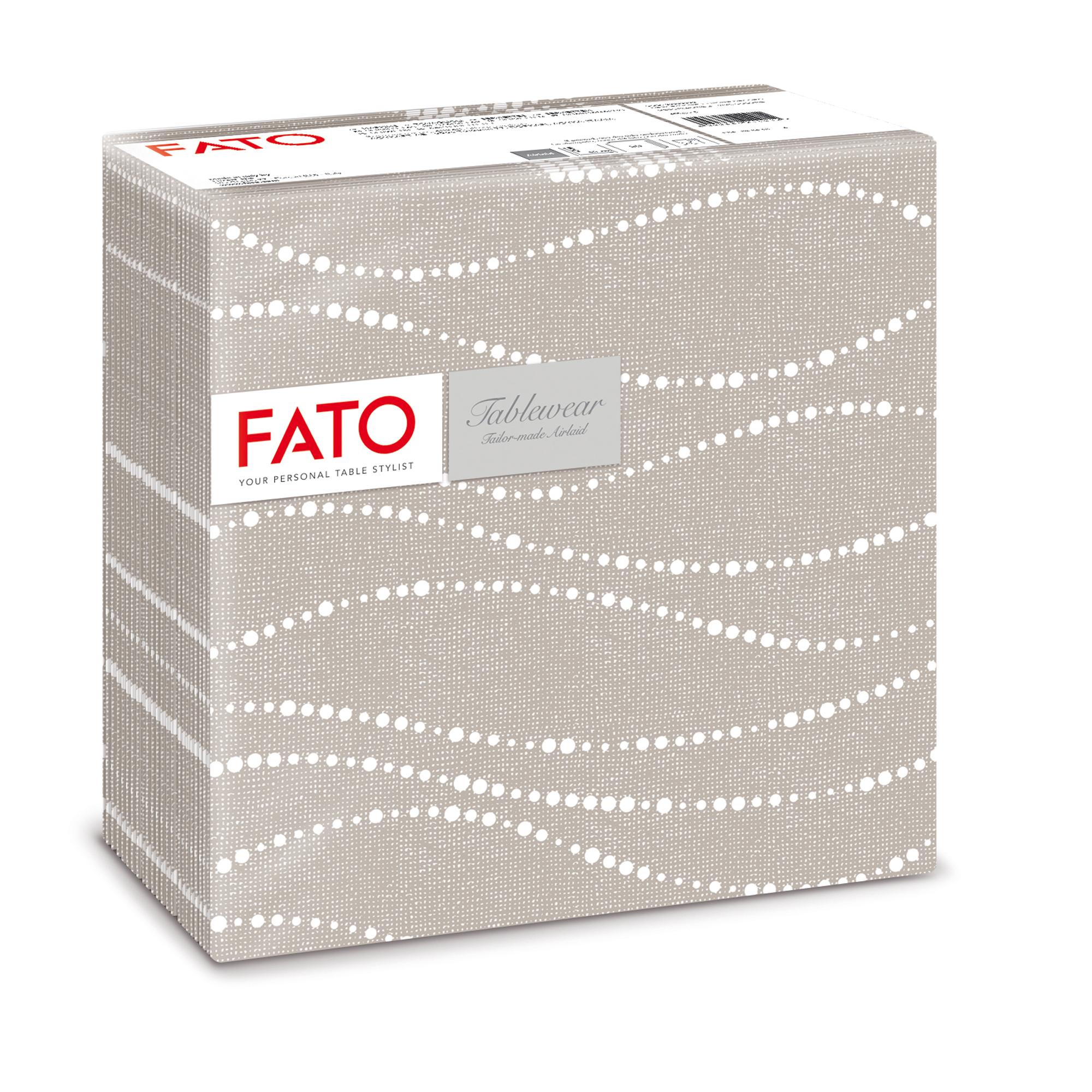 Tovagliolo linea AirLaid - carta - 40 x 40 cm - perla / tortora - Fato - conf. 50 pezzi