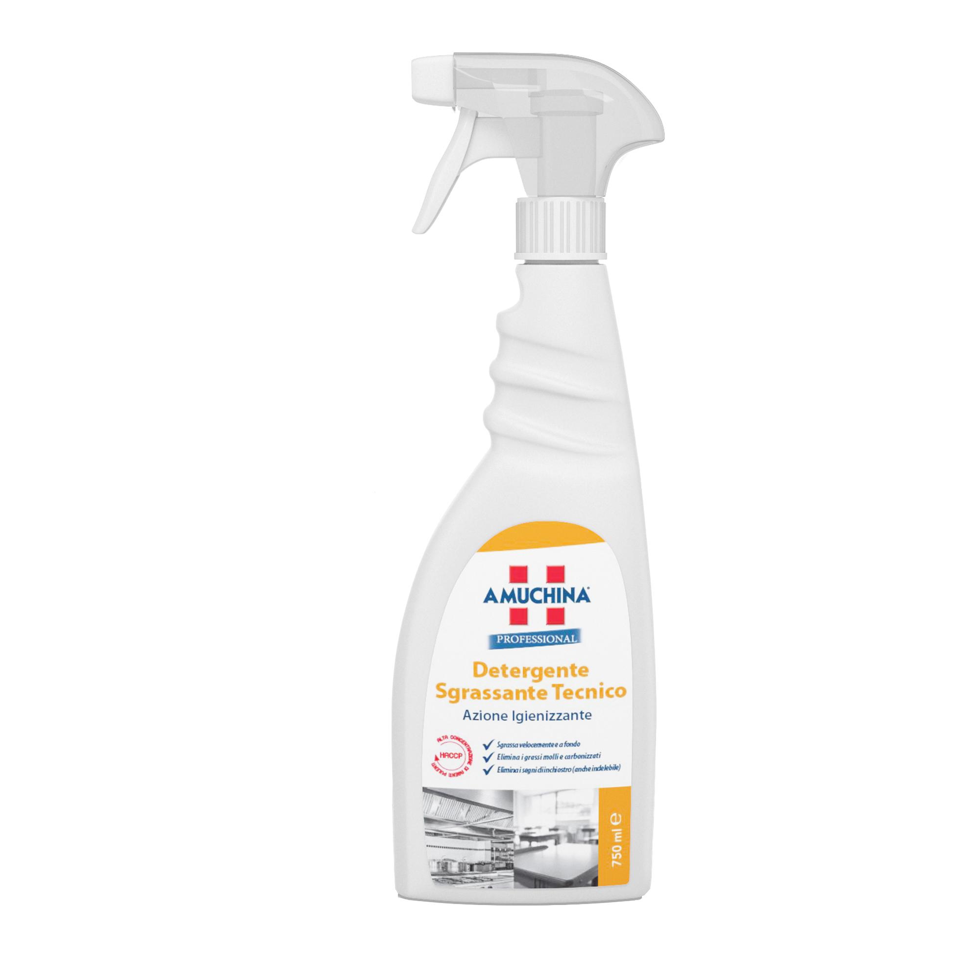 PULIZIA UFFICIO AMUCHINA TRIGGER SGRASSANTE TECNICO SPRAY FLACONE DA 750 ML CONF 12 Pz.