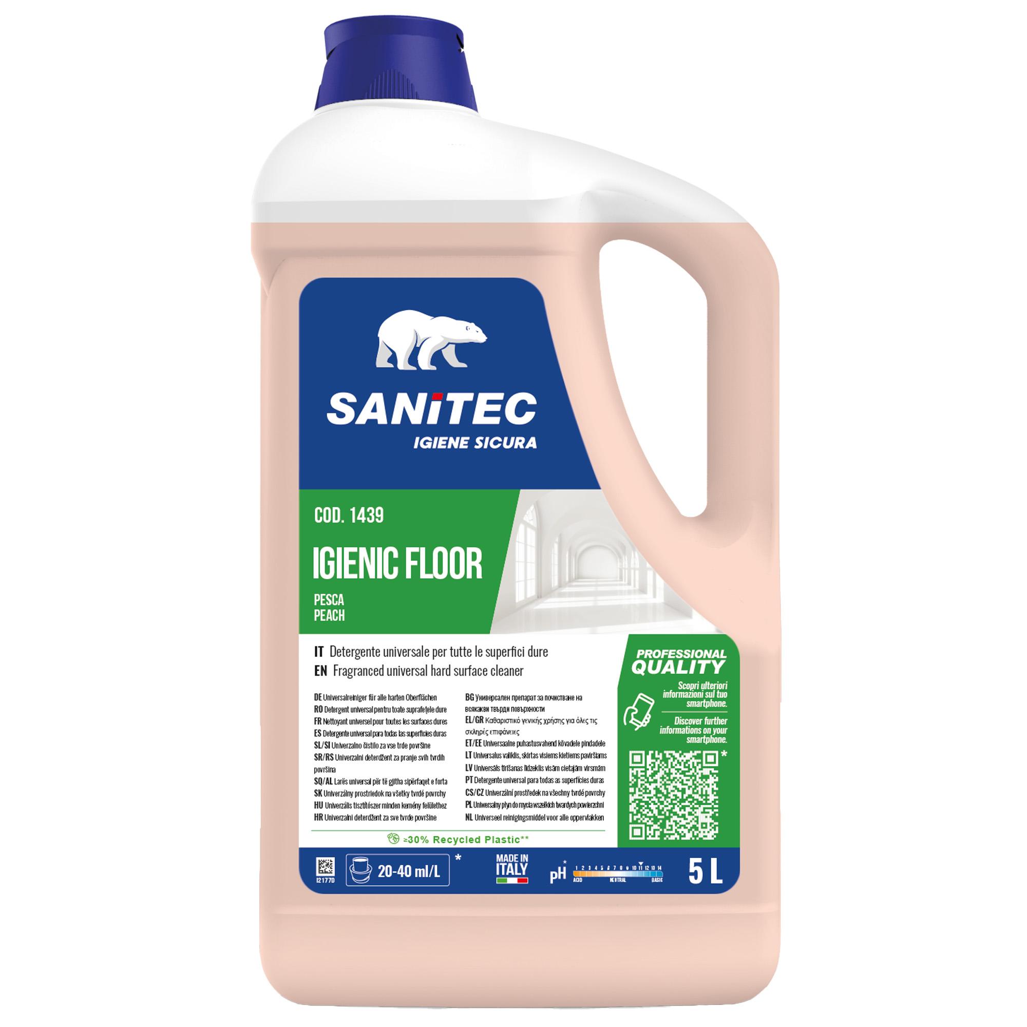 Detergenti pavimenti Igienic Floor - 5 L -  pesca/gelsomino - Sanitec