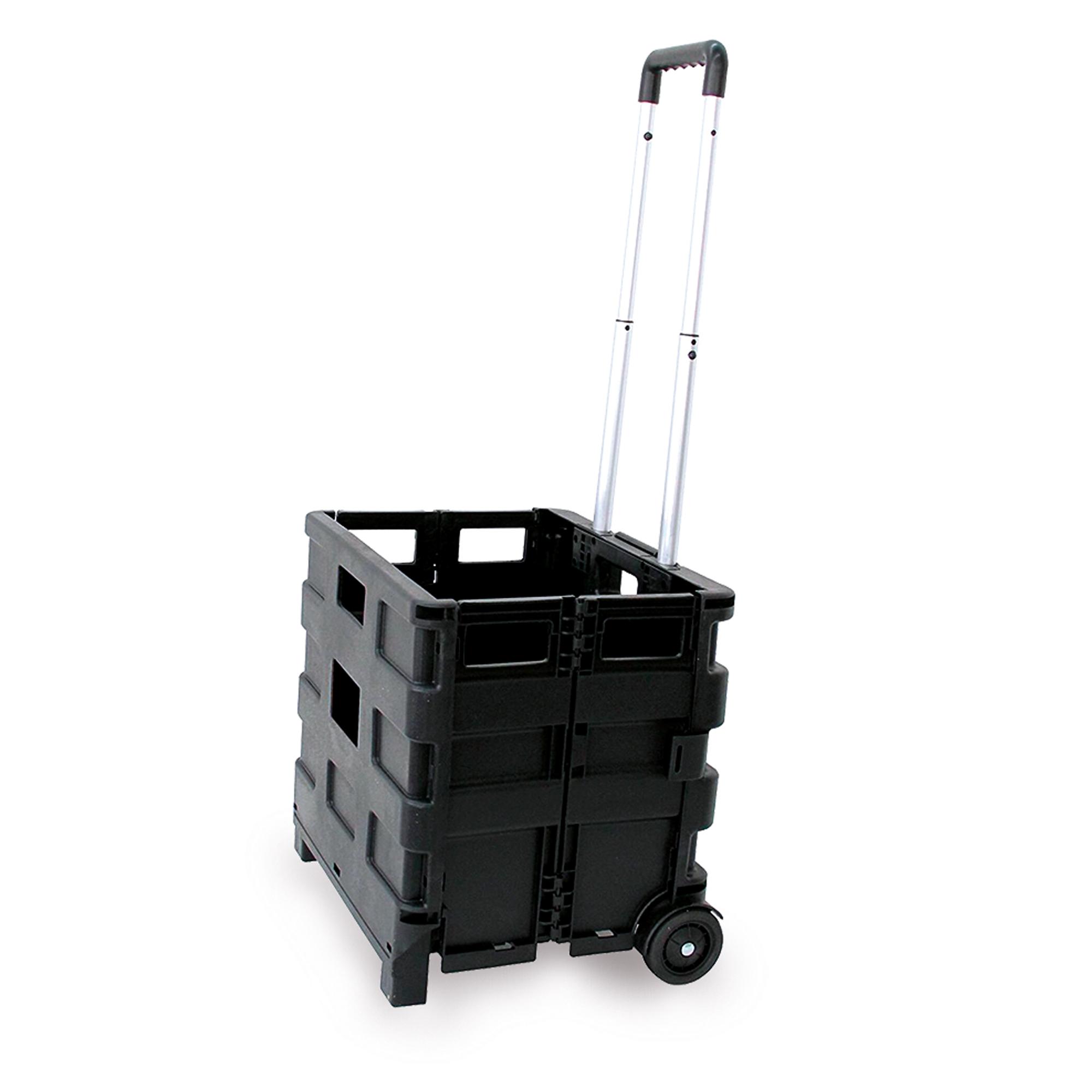 Carrello pieghevole con cassa in plastica - portata …