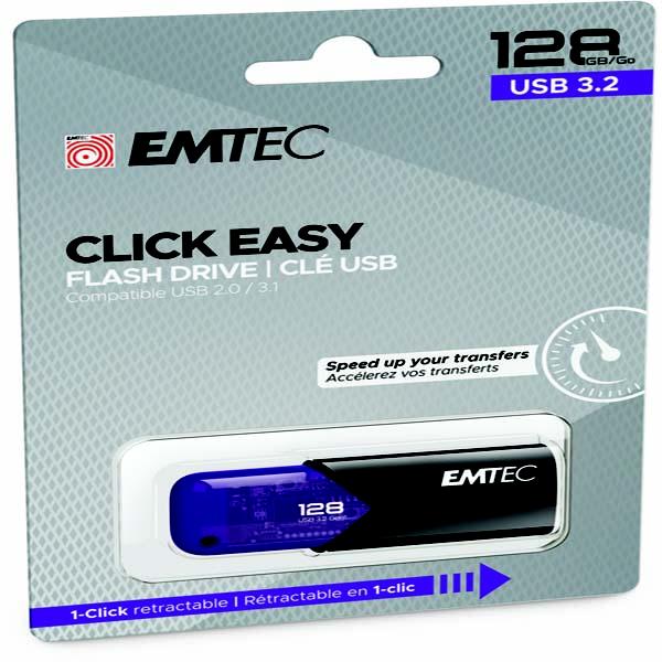 Emtec - Memoria USB B110 USB 3.2 Click&Easy …