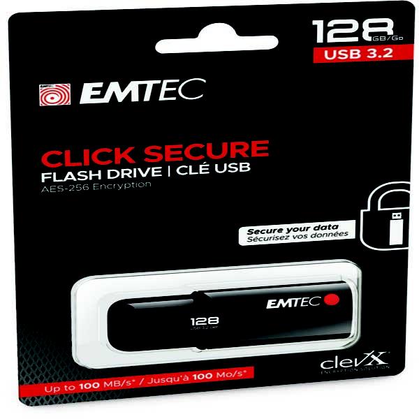 Emtec - Memoria USB B120 Click&Secure - ECMMD128GB123 …