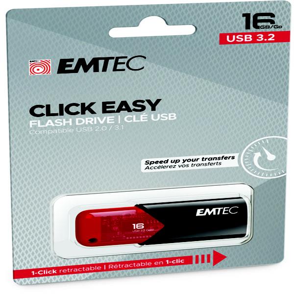 Emtec - Memoria USB B110 USB 3.2 Click&Easy …