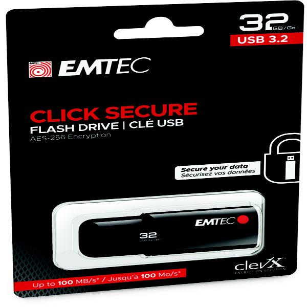 Emtec - Memoria USB B120 Click&Secure - ECMMD32GB123 - 32GB