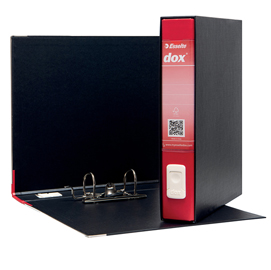 Registratore Dox 4 - dorso 5 cm - commerciale 23 x 29,7 cm - rosso - Esselte Dox