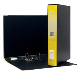 Registratore Dox 5 - dorso 5 cm - protocollo 23 x 34 cm - giallo - Esselte Dox