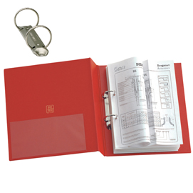 Raccoglitore Stelvio - 22 x 30 cm - 2 anelli a R 25 mm - dorso 3 cm - rosso - Sei Rota
