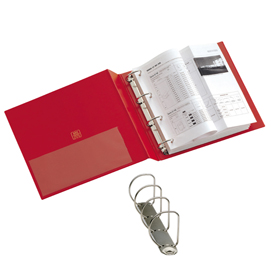SEI ROTA STELVIO RACCOGLITORE 4 ANELLI A D 50MM IN COLPAN 220X300MM A4 DORSO 5CM COL.ROSSO