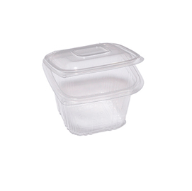 Contenitori in PP - con coperchio incernierato - 12 x 12 x 7,5 cm - Europack - pack 50 pezzi