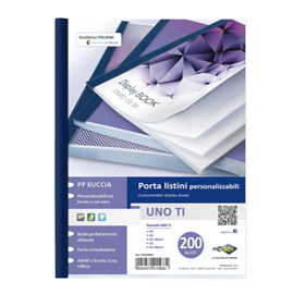 SEI ROTA UNO TI PORTALISTINI IN PP 300X220MM A4 200 BUSTE COL. BLU
