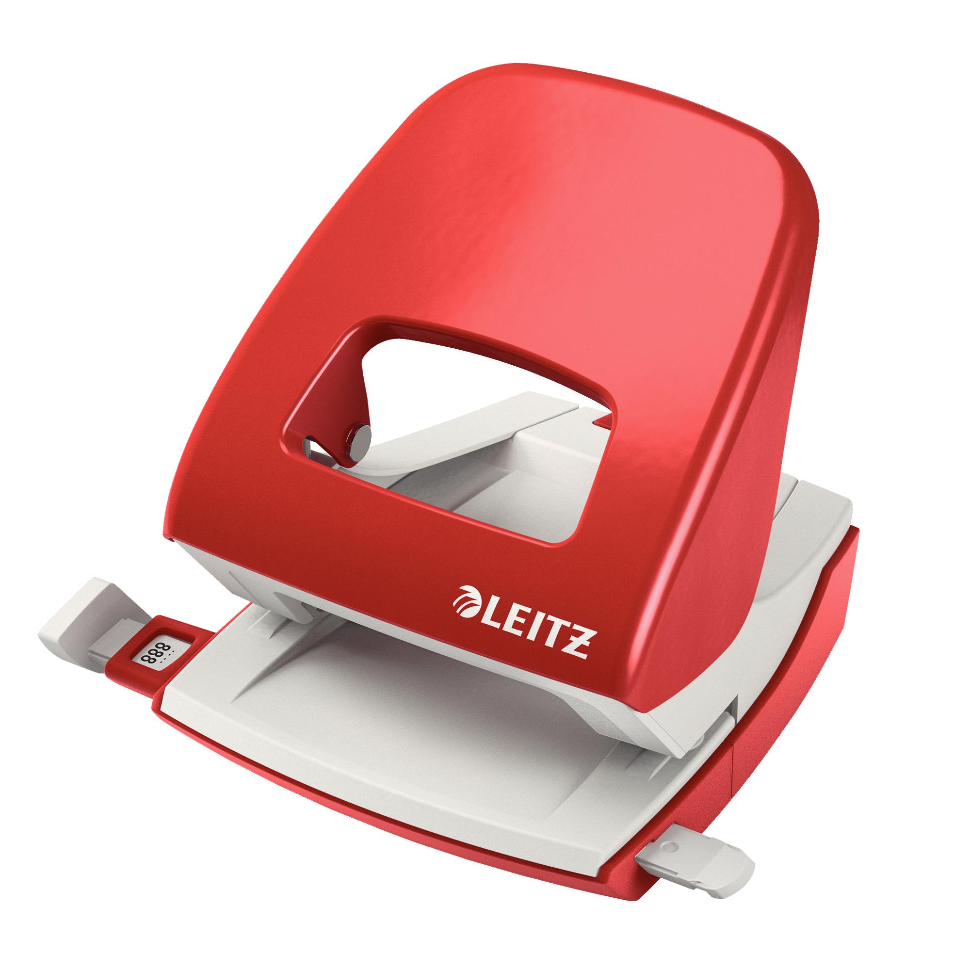 Leitz - Perforatore - 25 fogli - metallo - rosso