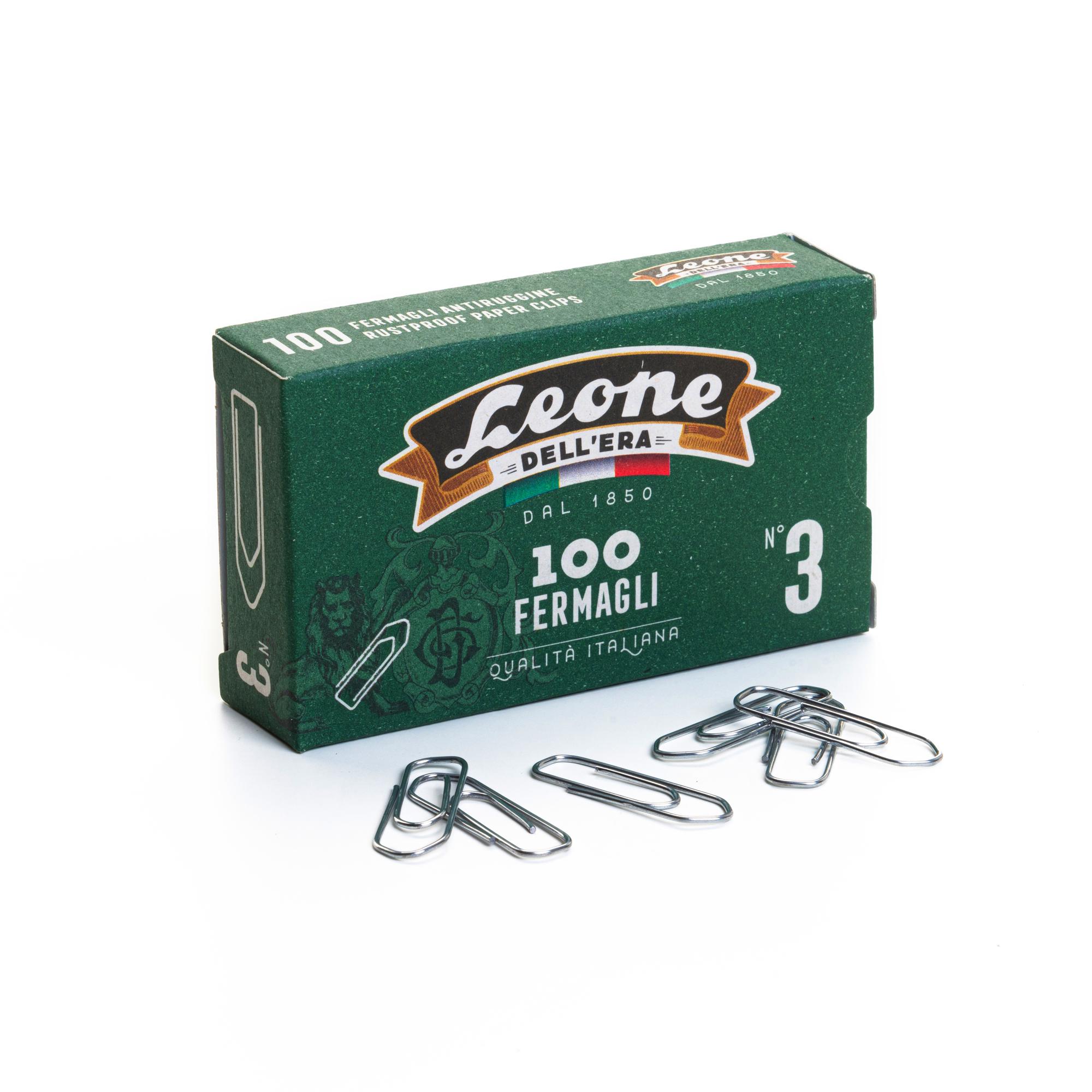 Leone Dell'Era Fermagli zincati N3 Confezione da 10 scatole x100 fermagli ciascuna